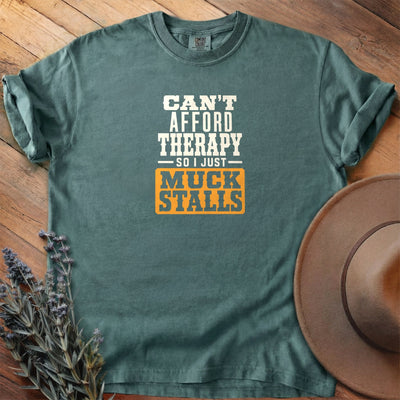 Mucking Stalls Therapy T-Shirt - Horse Graphic Tee - Gift for Horse Lovers - Unisex