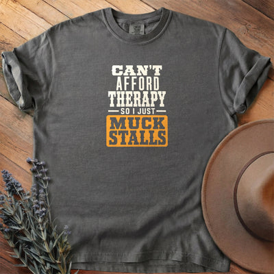 Mucking Stalls Therapy T-Shirt - Horse Graphic Tee - Gift for Horse Lovers - Unisex