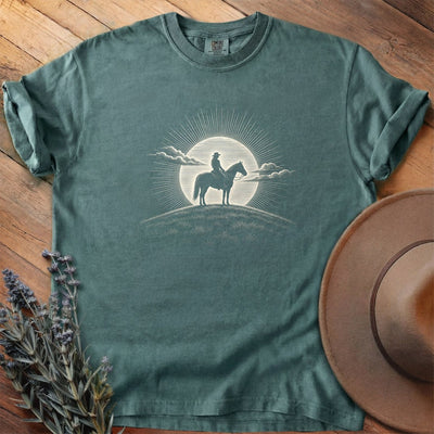 Rider into the sunset 5 T-Shirt - Horse Graphic Tee - Gift for Horse Lovers - Unisex