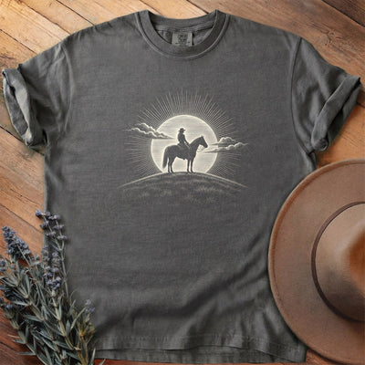 Rider into the sunset 5 T-Shirt - Horse Graphic Tee - Gift for Horse Lovers - Unisex