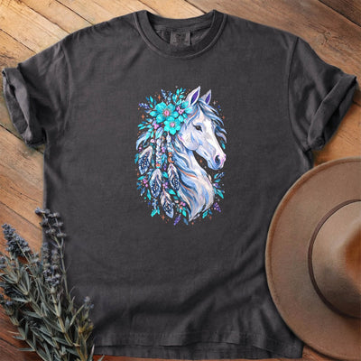 Her Spirit Wears Turquoise T-Shirt - Horse Graphic Tee - Gift for Horse Lovers - Unisex