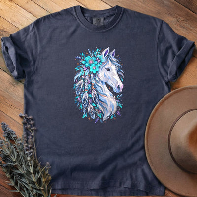 Her Spirit Wears Turquoise T-Shirt - Horse Graphic Tee - Gift for Horse Lovers - Unisex