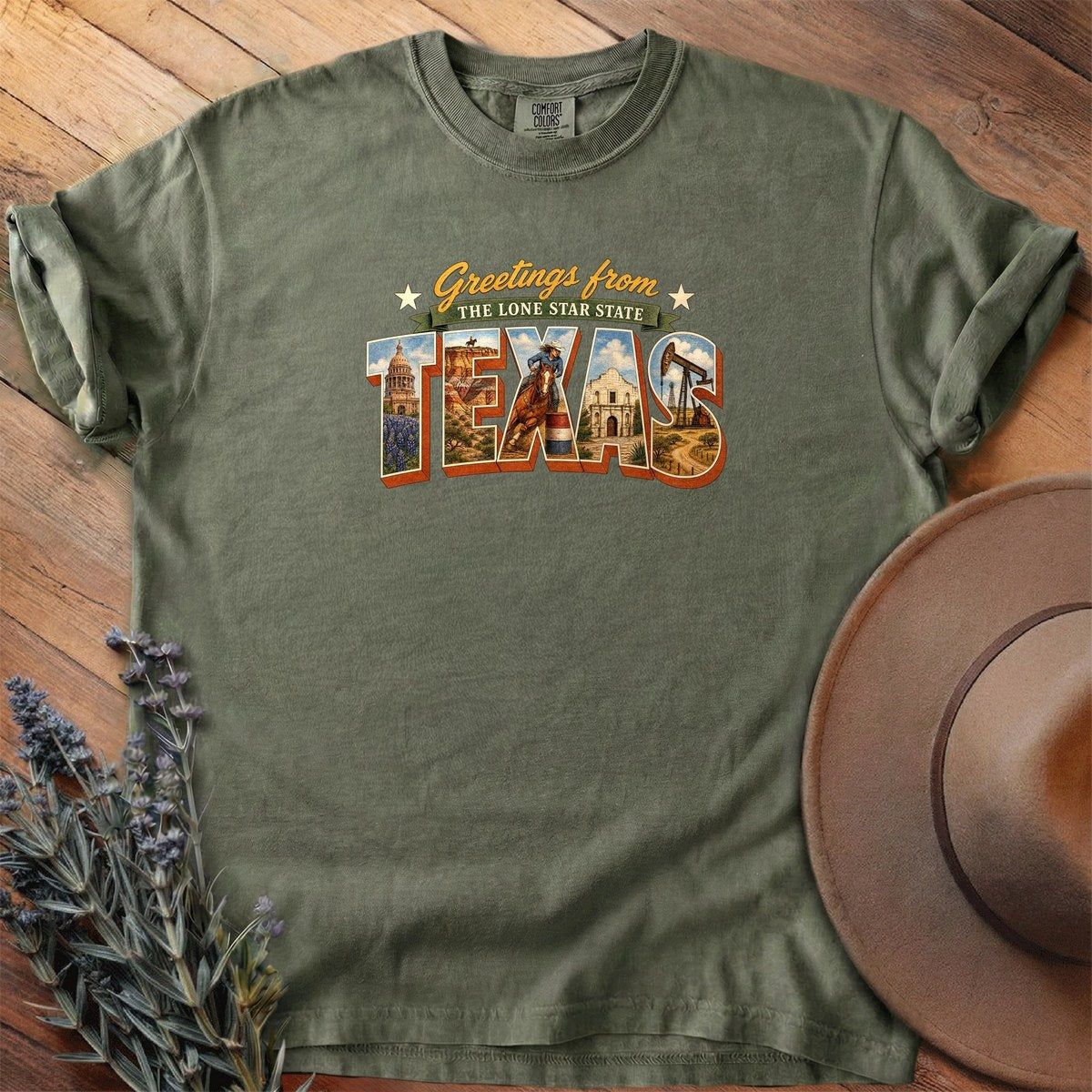 Greetings From Texas T-Shirt - Horse Graphic Tee - Gift for Horse Lovers - Unisex