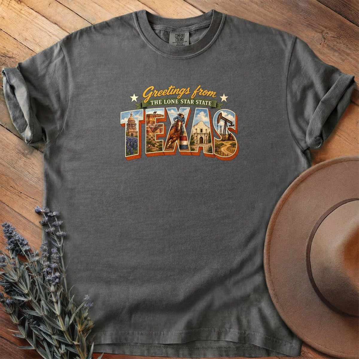 Greetings From Texas T-Shirt - Horse Graphic Tee - Gift for Horse Lovers - Unisex