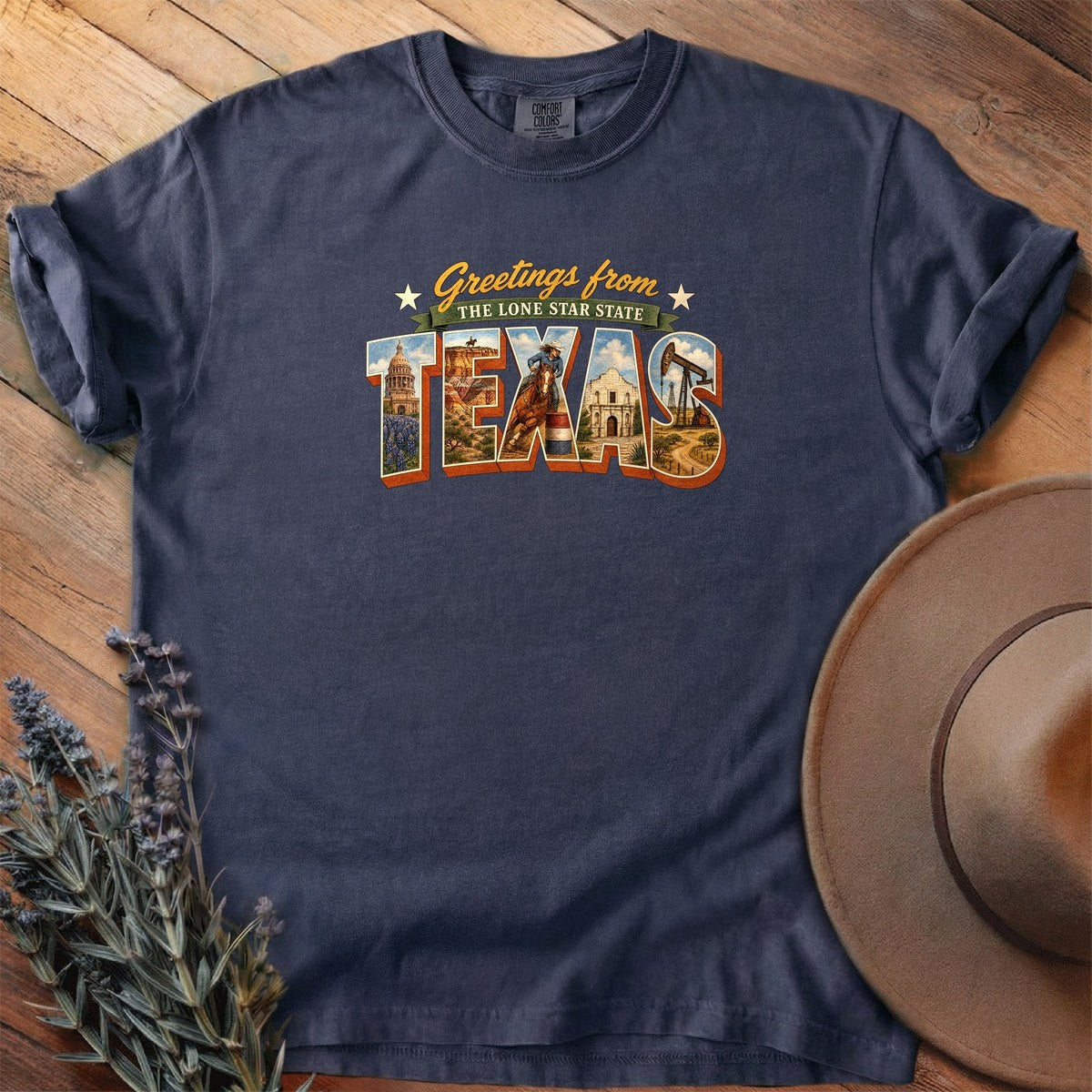 Greetings From Texas T-Shirt - Horse Graphic Tee - Gift for Horse Lovers - Unisex