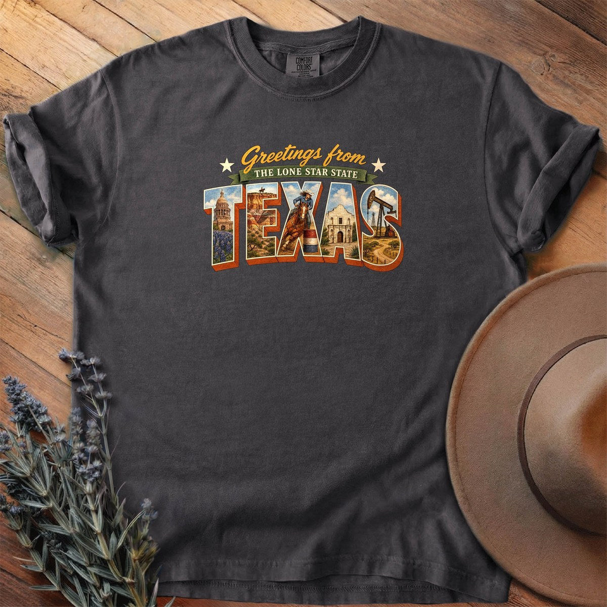 Greetings From Texas T-Shirt - Horse Graphic Tee - Gift for Horse Lovers - Unisex