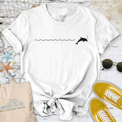 Dolphin Trail T-Shirt - Ocean Graphic Tee - Gift for Ocean Lovers - Unisex