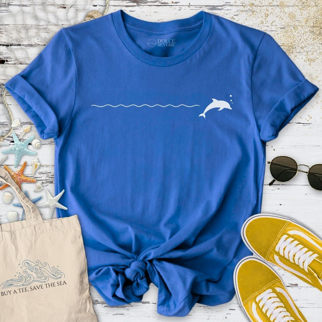 Dolphin Trail T-Shirt - Ocean Graphic Tee - Gift for Ocean Lovers - Unisex