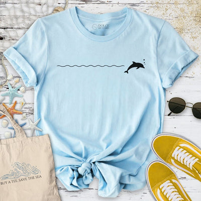 Dolphin Trail T-Shirt - Ocean Graphic Tee - Gift for Ocean Lovers - Unisex