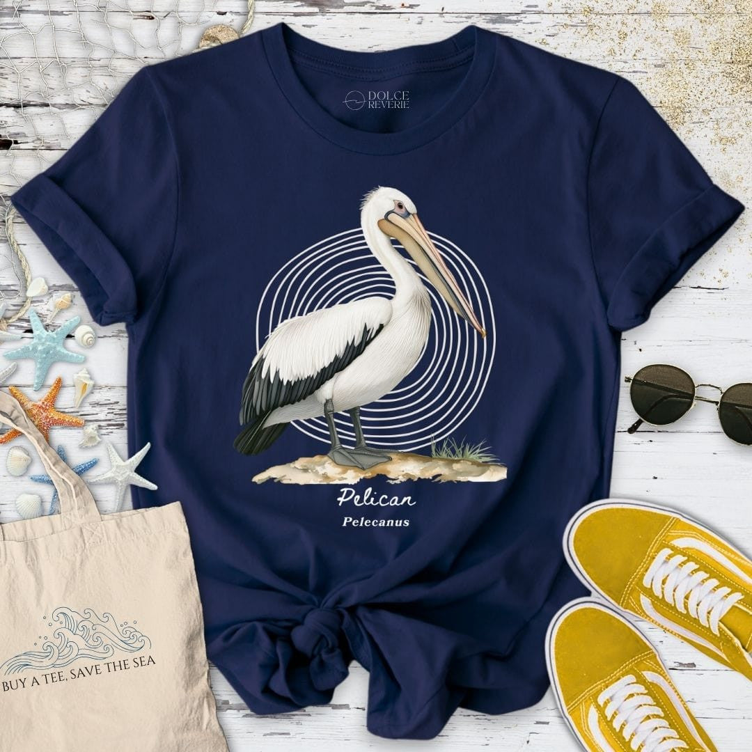 Pelican Artist Series T-Shirt - Ocean Graphic Tee - Gift for Ocean Lovers - Unisex