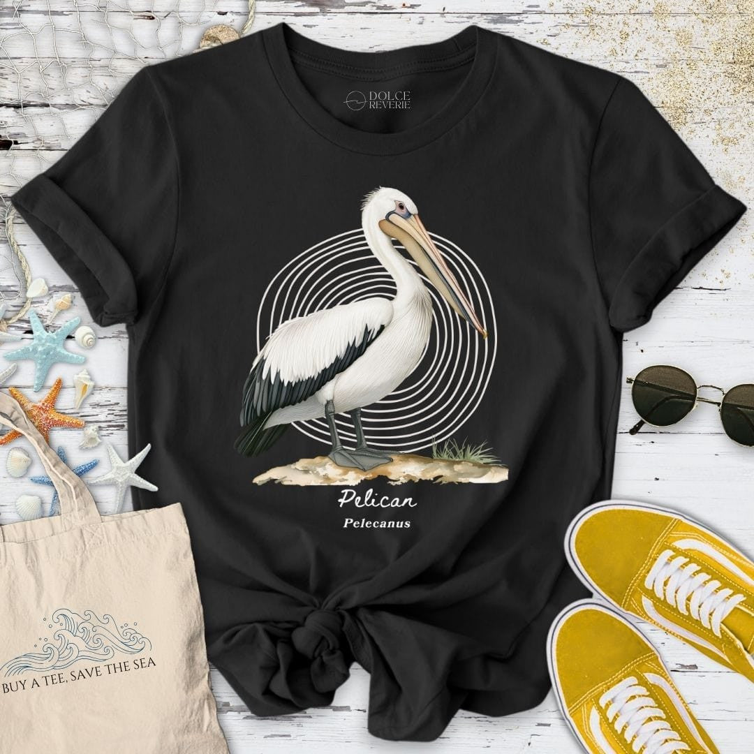 Pelican Artist Series T-Shirt - Ocean Graphic Tee - Gift for Ocean Lovers - Unisex