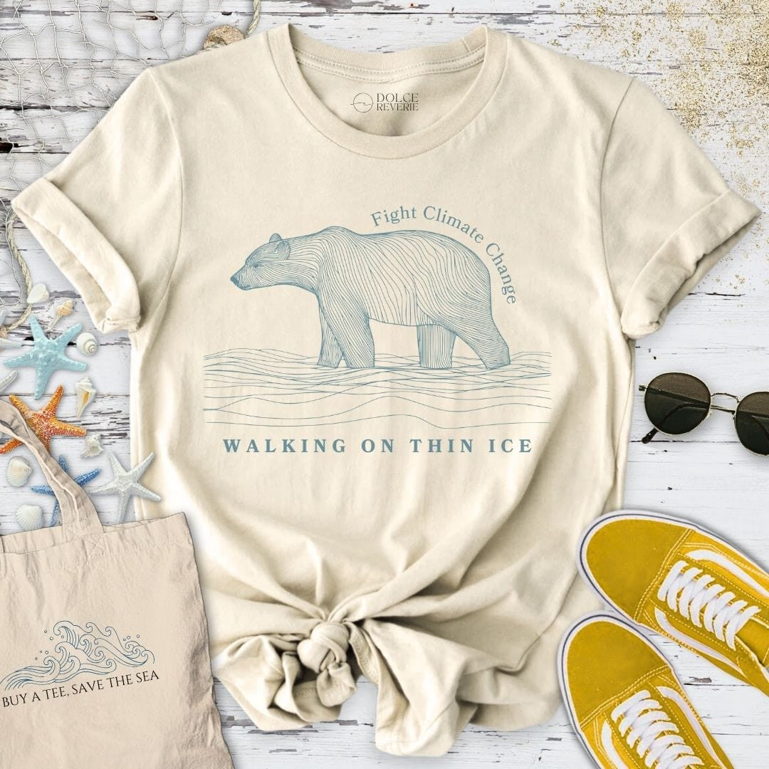 Walking On Thin Ice T-Shirt - Ocean Graphic Tee - Gift for Ocean Lovers - Unisex