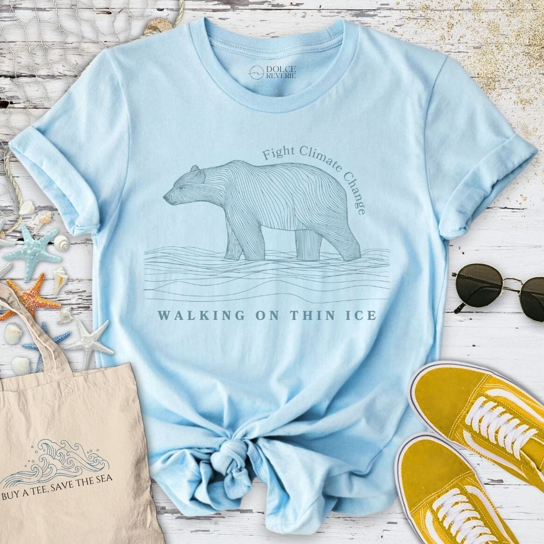 Walking On Thin Ice T-Shirt - Ocean Graphic Tee - Gift for Ocean Lovers - Unisex