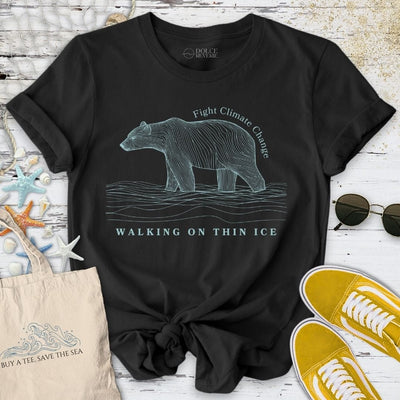 Walking On Thin Ice T-Shirt - Ocean Graphic Tee - Gift for Ocean Lovers - Unisex