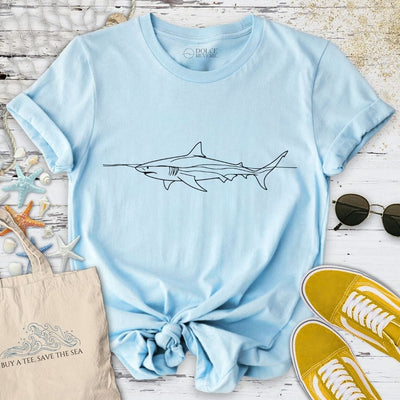 Shark Line T-Shirt - Ocean Graphic Tee - Gift for Ocean Lovers - Unisex