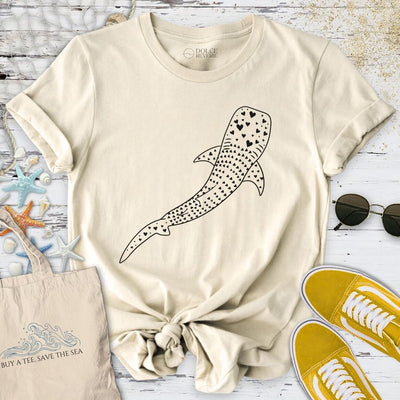 Whale Shark Love T-Shirt - Ocean Graphic Tee - Gift for Ocean Lovers - Unisex