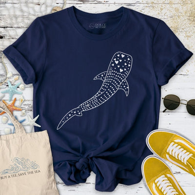 Whale Shark Love T-Shirt - Ocean Graphic Tee - Gift for Ocean Lovers - Unisex