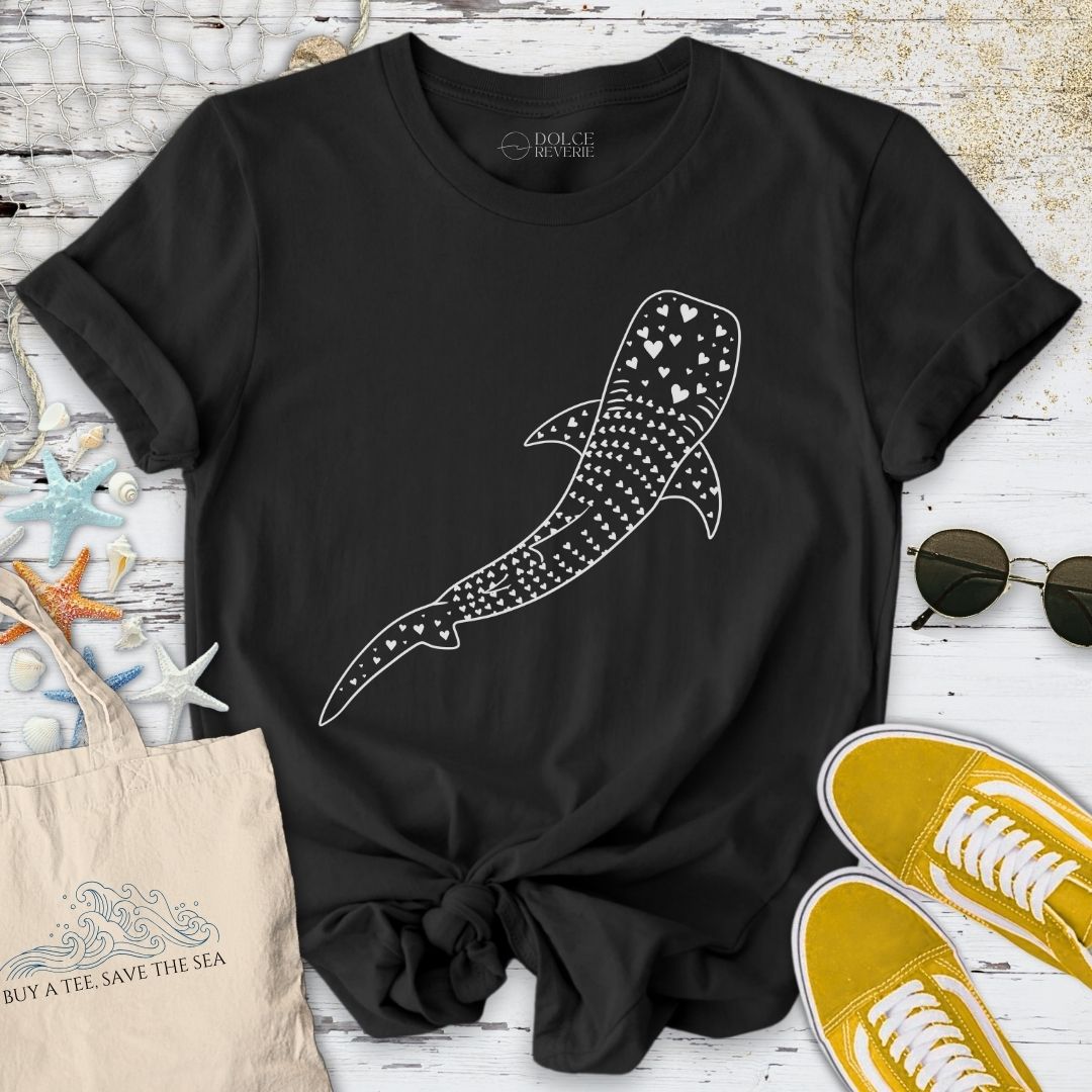 Whale Shark Love T-Shirt - Ocean Graphic Tee - Gift for Ocean Lovers - Unisex