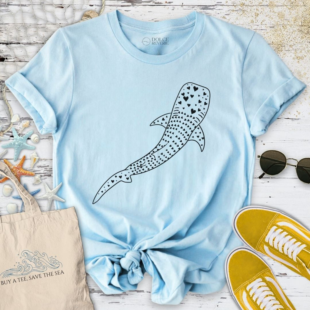 Whale Shark Love T-Shirt - Ocean Graphic Tee - Gift for Ocean Lovers - Unisex
