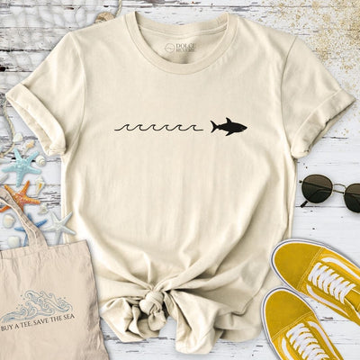 Shark Trail T-Shirt - Ocean Graphic Tee - Gift for Ocean Lovers - Unisex
