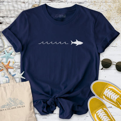 Shark Trail T-Shirt - Ocean Graphic Tee - Gift for Ocean Lovers - Unisex