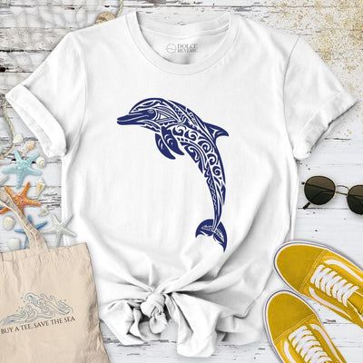 Tribal Dolphin T-Shirt - Ocean Graphic Tee - Gift for Ocean Lovers - Unisex
