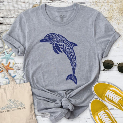 Tribal Dolphin T-Shirt - Ocean Graphic Tee - Gift for Ocean Lovers - Unisex