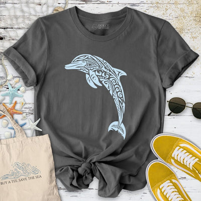 Tribal Dolphin T-Shirt - Ocean Graphic Tee - Gift for Ocean Lovers - Unisex