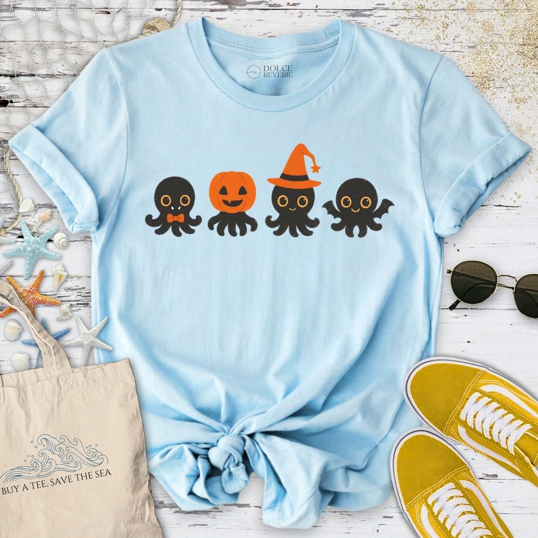 Halloween Octopus T-Shirt - Ocean Graphic Tee - Gift for Ocean Lovers - Unisex