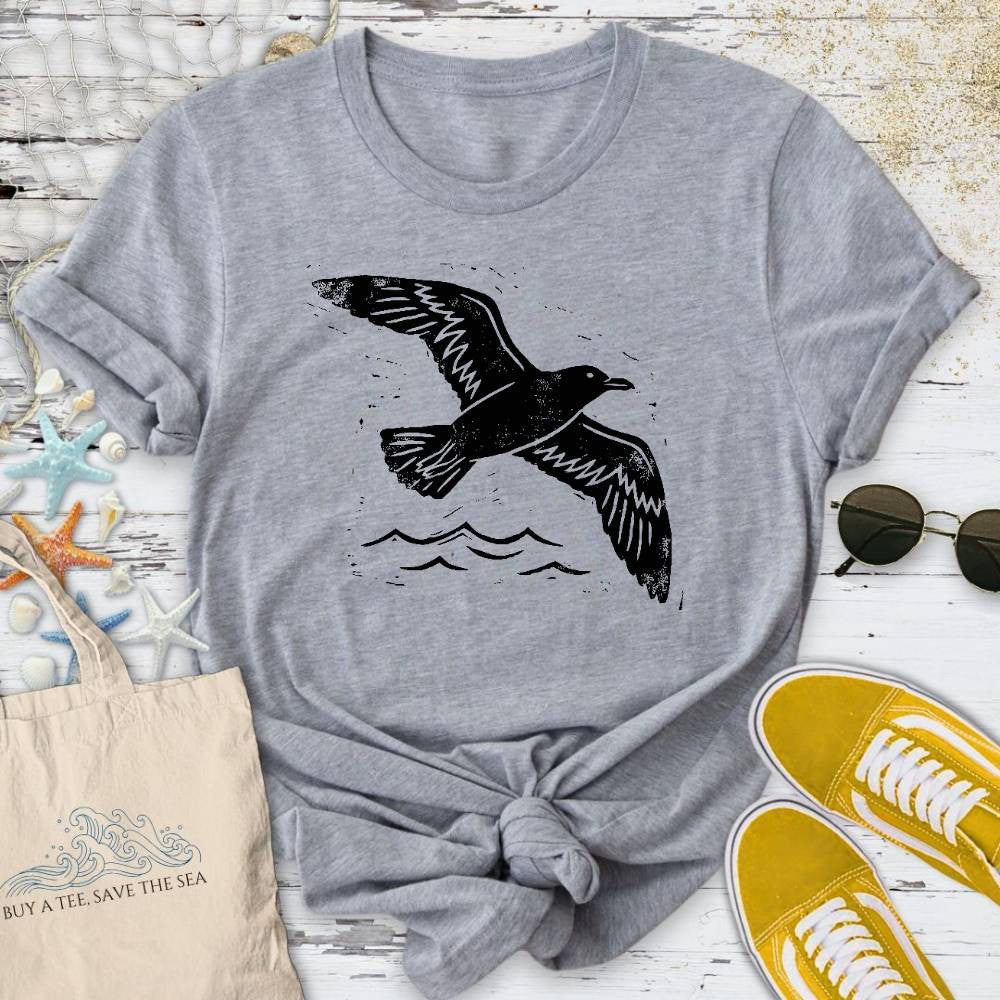 Seagull T-Shirt - Ocean Graphic Tee - Gift for Ocean Lovers - Unisex