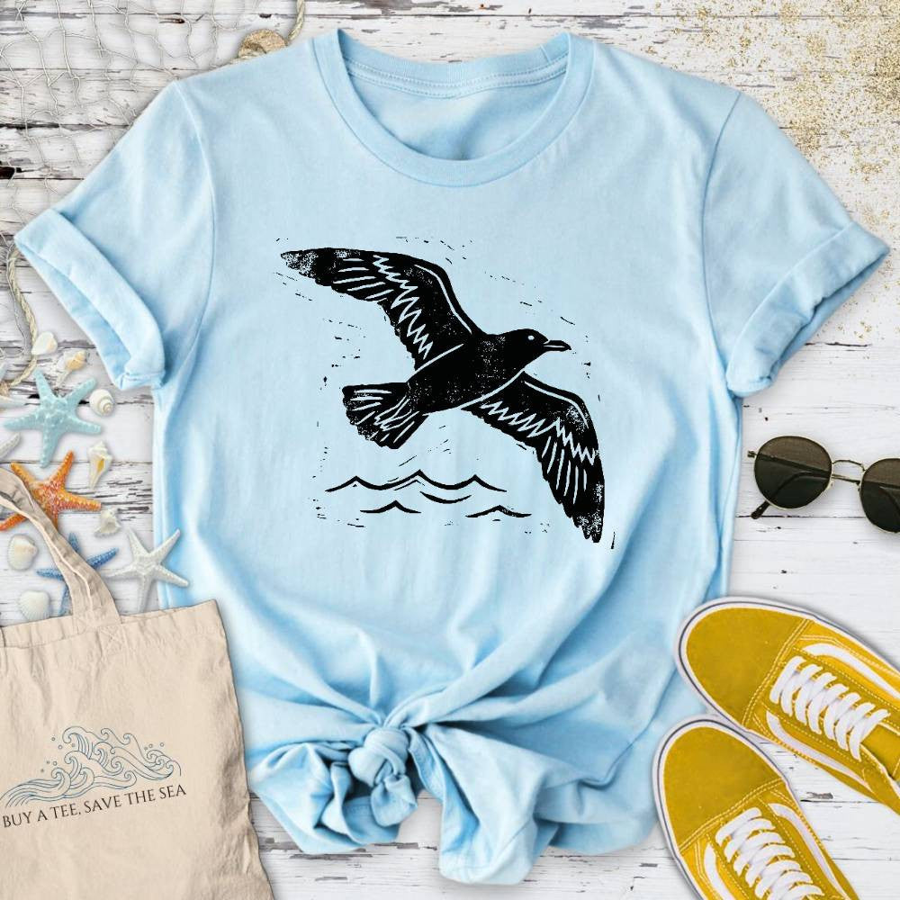 Seagull T-Shirt - Ocean Graphic Tee - Gift for Ocean Lovers - Unisex