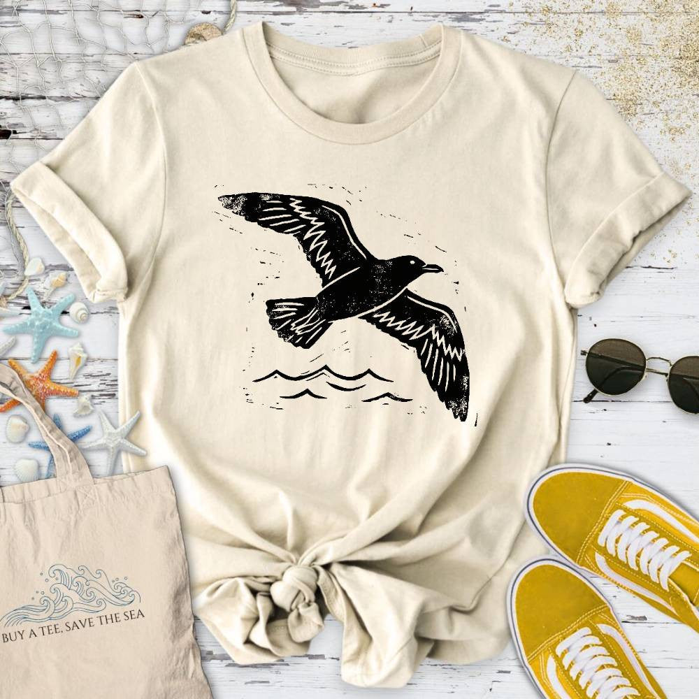 Seagull T-Shirt - Ocean Graphic Tee - Gift for Ocean Lovers - Unisex