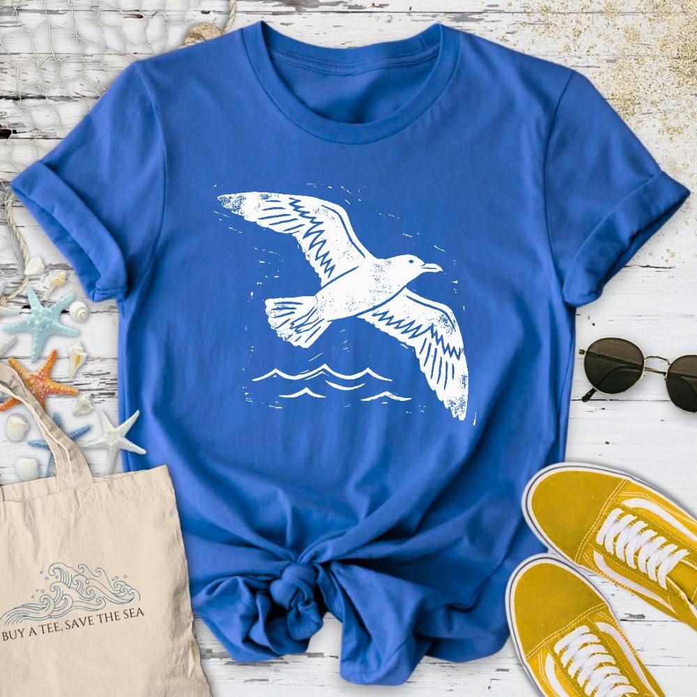Seagull T-Shirt - Ocean Graphic Tee - Gift for Ocean Lovers - Unisex