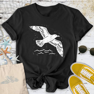 Seagull T-Shirt - Ocean Graphic Tee - Gift for Ocean Lovers - Unisex