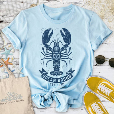 Ocean Bound Lobster T-Shirt - Graphic Tee - Gift for Ocean Lovers - Unisex