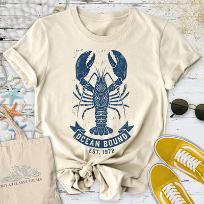 Ocean Bound Lobster T-Shirt - Graphic Tee - Gift for Ocean Lovers - Unisex
