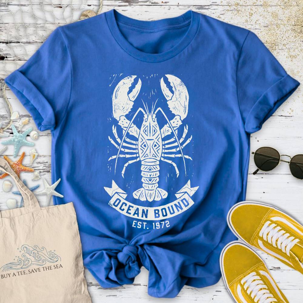Ocean Bound Lobster T-Shirt - Graphic Tee - Gift for Ocean Lovers - Unisex