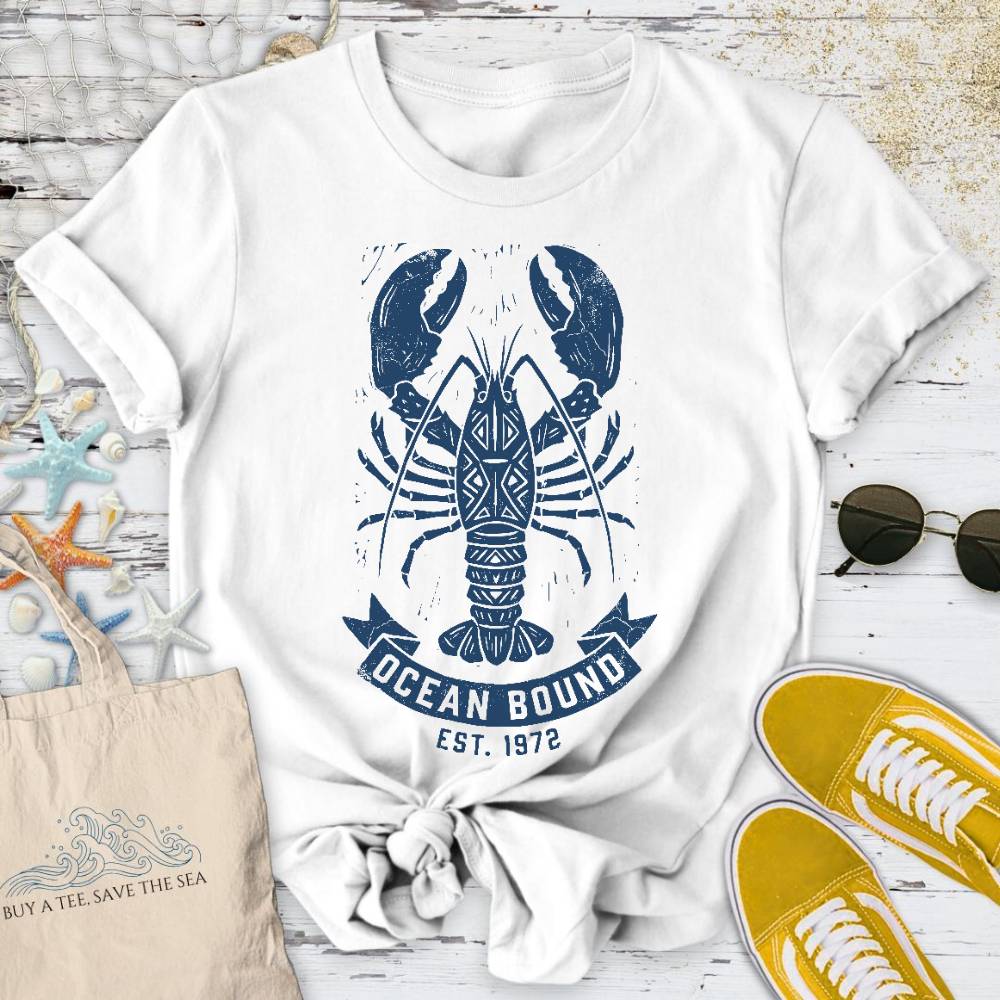 Ocean Bound Lobster T-Shirt - Graphic Tee - Gift for Ocean Lovers - Unisex