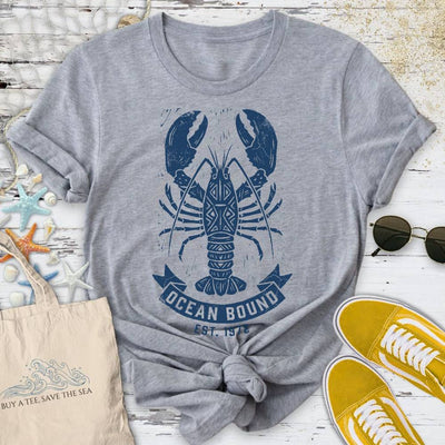 Ocean Bound Lobster T-Shirt - Graphic Tee - Gift for Ocean Lovers - Unisex