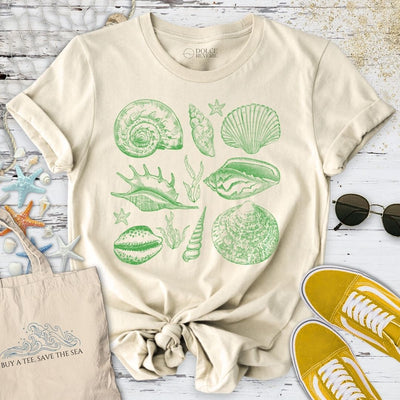 Vintage Seashells T-Shirt - Ocean Graphic Tee - Gift for Ocean Lovers - Unisex