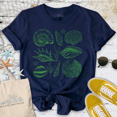 Vintage Seashells T-Shirt - Ocean Graphic Tee - Gift for Ocean Lovers - Unisex