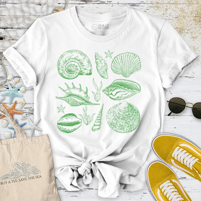 Vintage Seashells T-Shirt - Ocean Graphic Tee - Gift for Ocean Lovers - Unisex