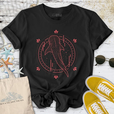 Whale Shark Mandala T-Shirt - Ocean Graphic Tee - Gift for Ocean Lovers - Unisex
