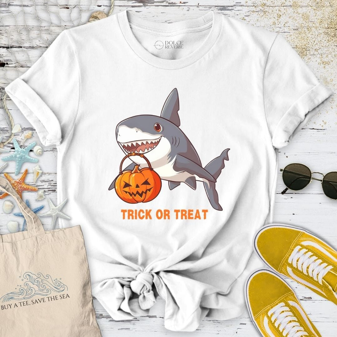 Halloween Shark T-Shirt - Ocean Graphic Tee - Gift for Ocean Lovers - Unisex