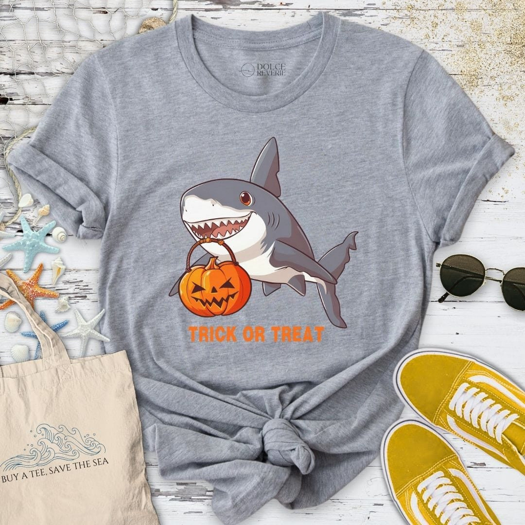 Halloween Shark T-Shirt - Ocean Graphic Tee - Gift for Ocean Lovers - Unisex