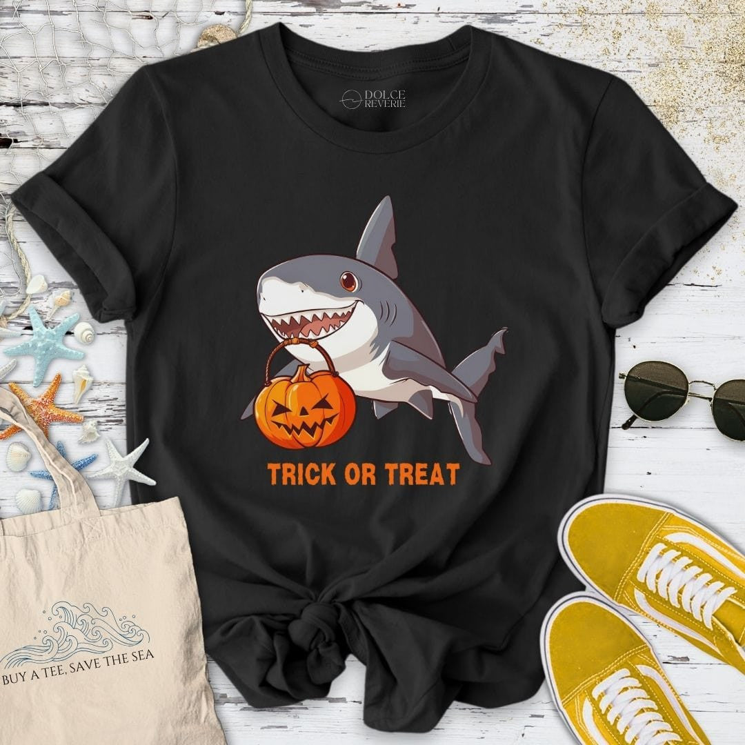 Halloween Shark T-Shirt - Ocean Graphic Tee - Gift for Ocean Lovers - Unisex