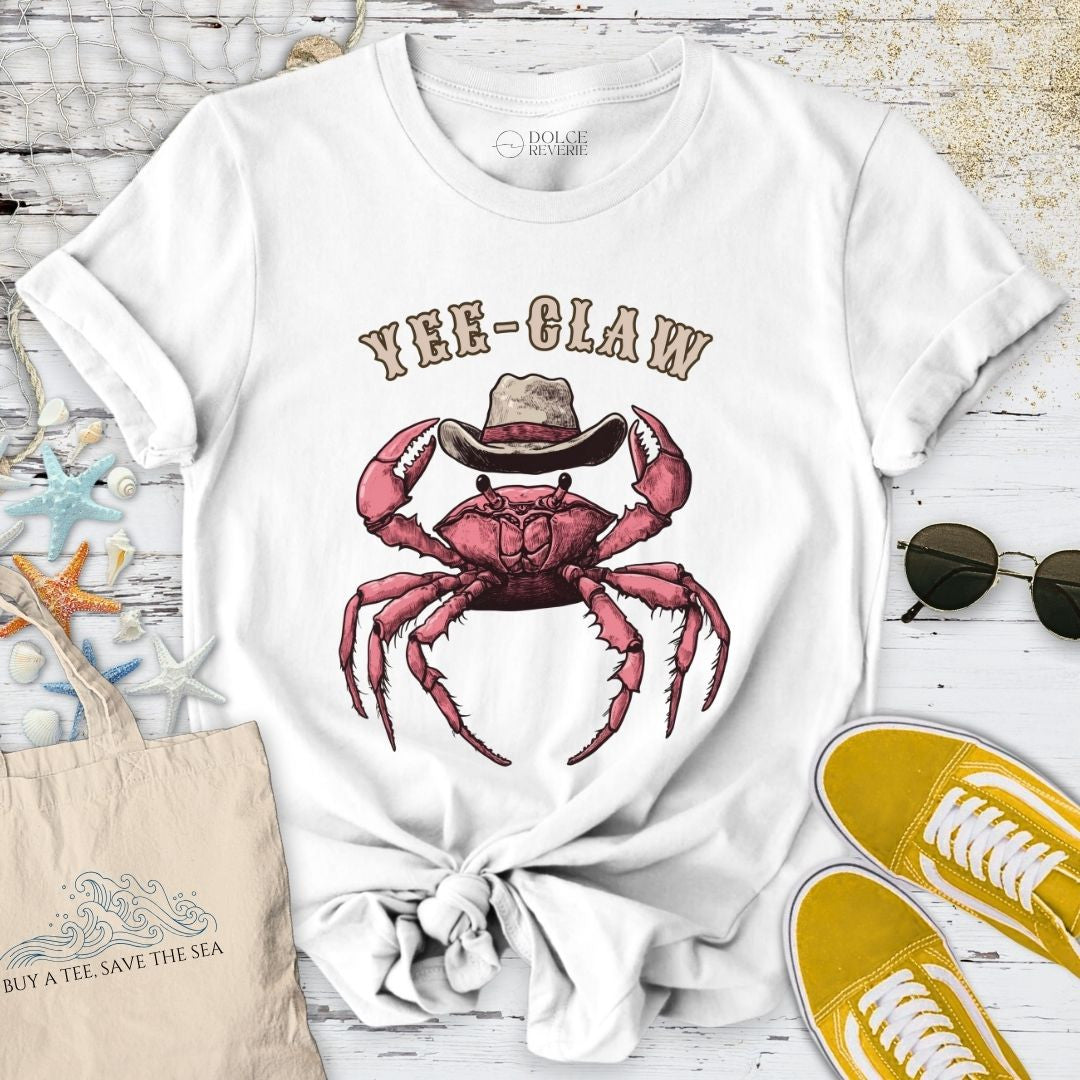 Yee-Claw Crab T-Shirt - Ocean Graphic Tee - Gift for Ocean Lovers - Unisex