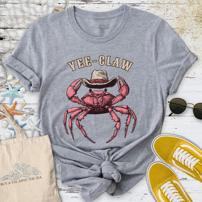 Yee-Claw Crab T-Shirt - Ocean Graphic Tee - Gift for Ocean Lovers - Unisex