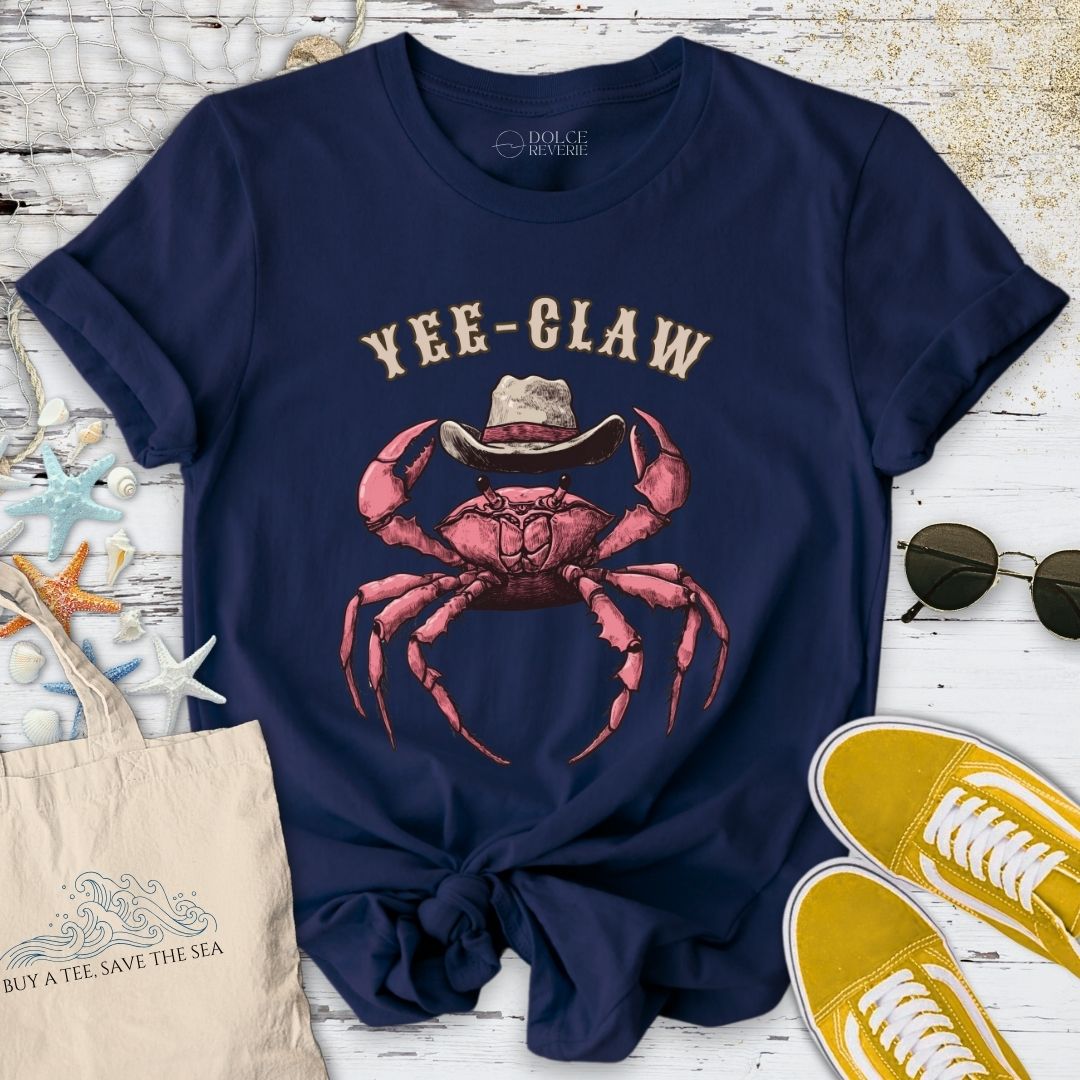 Yee-Claw Crab T-Shirt - Ocean Graphic Tee - Gift for Ocean Lovers - Unisex