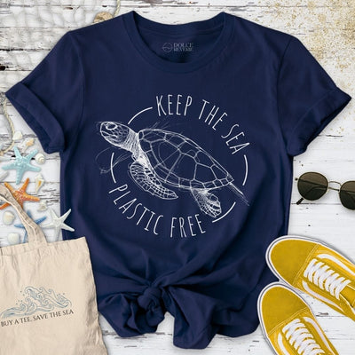 Plastic Free T-Shirt - Ocean Graphic Tee - Gift for Ocean Lovers - Unisex